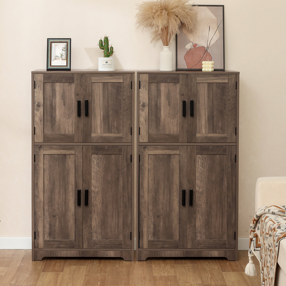 Iwell Storage Cabinet, Bathroom Storage Cabinet with Door and Adjustable  Shelf, 3 Drawers Dresser for Bedroom, Kitchen Storage Cabinet, Accent  Cabinet
